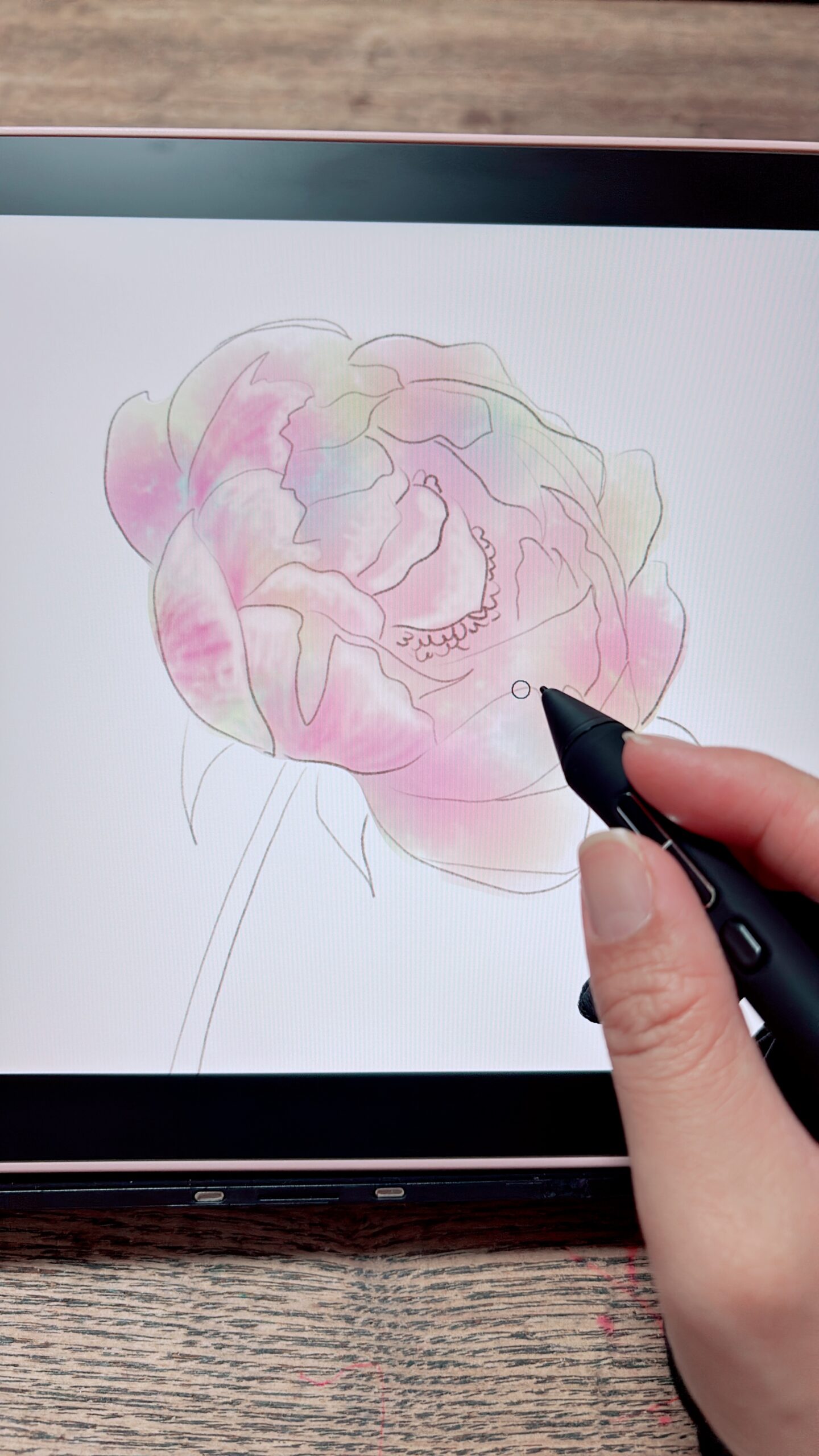 芍薬に、命を吹き込むように。